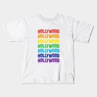 HOLLYWOOD Sign Rainbow Kids T-Shirt